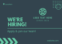 We're Hiring Modern Postcard Design