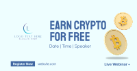 Earn Crypto Live Webinar Facebook Ad