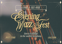 Jazz Fest Music Postcard Design