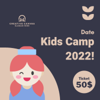 Cute Kids Camp Instagram Post