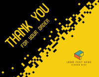 Retro Pixel Thank You Card