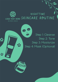 Nighttime Skincare Routine Poster