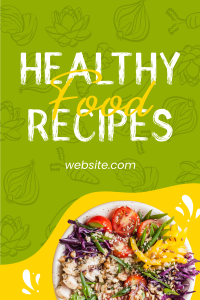 Modern Healthy Food Pinterest Pin Design