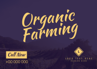 Farm for Organic Postcard Design