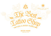 Tattoo & Piercings Postcard