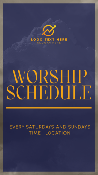 Simple Church Schedule Instagram Story