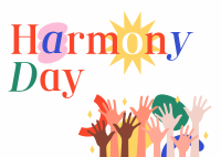 Simple Harmony Day Postcard