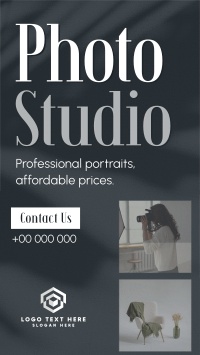 Elegant Photography Studio YouTube Short Design