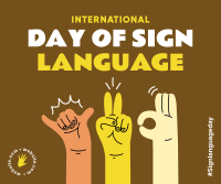 Sign Language Facebook Post