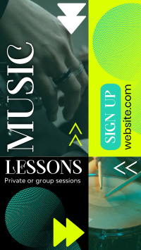 Cool Music Lessons Facebook Story