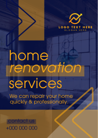 Simple Triangles Home Renovation Poster