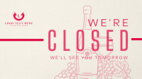Minimalist Closed Restaurant Facebook Event Cover