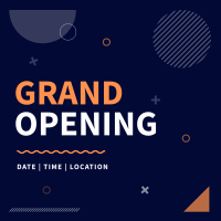 Geometric Shapes Grand Opening Instagram Post