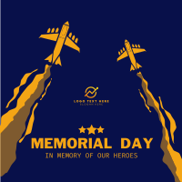 Memorial Day Air Show Instagram Post Design