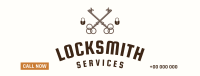 Locksmith Emblem Facebook Cover