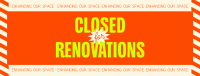 Minimalist Closed for Renovations Facebook Cover