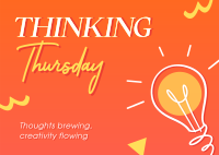 Thinking Thursday Thoughts Postcard