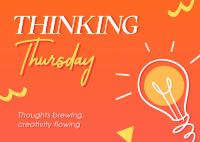 Thinking Thursday Thoughts Postcard Design