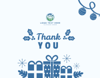 Merry Christmas Gifts Thank You Card