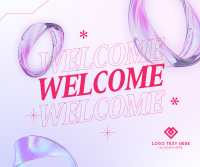 Abstract Welcome Page Facebook Post Design