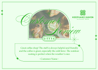 Testimonials Coffee Review Postcard Image Preview