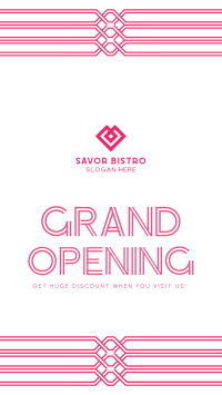 Minimalist Art Deco Grand Opening Facebook Story Image Preview