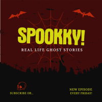 Ghost Stories Linkedin Post Design