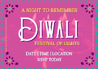 Festive Diwali Event Postcard Design