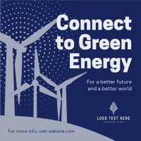 Green Energy Silhouette Linkedin Post Design