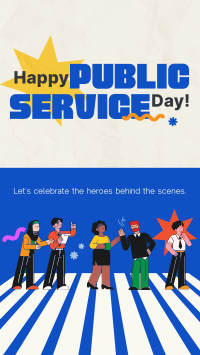 Playful Public Service Day Instagram Reel Image Preview