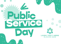 Public Service Day Postcard