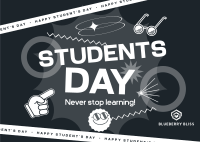 Students Day Greeting Postcard