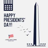 Presidents Day Obelisk  Linkedin Post Design