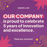 Quirky Company Anniversary Instagram Post Image Preview