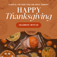 Thanksgiving Greeting Modern Instagram Post Design