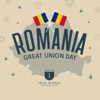 Romania Great Union Day Instagram Post Design