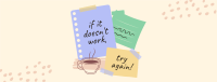 Post it Motivational Notes Facebook Cover Design