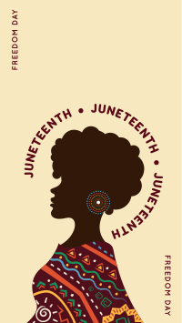 Beautiful Woman Juneteenth Facebook Story