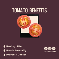 Tomato Benefits Instagram Post Design