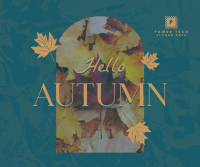 Hello There Autumn Greeting Facebook Post