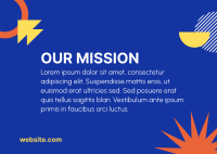 Our Mission Modern Contemporary Postcard