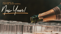 New Year Bubbly Toast Facebook Event Cover