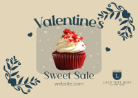 Valentines Cupcake Sale Postcard