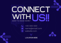 Generic Connect With Us Postcard Design