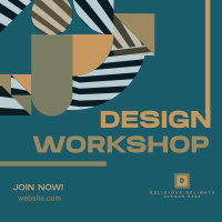 Modern Abstract Design Workshop Linkedin Post