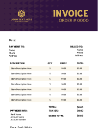 Stylish Office Patterns Invoice