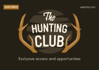 The Hunting Club Postcard Design