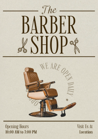 Editorial Barber Shop Poster