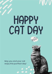 Simple Cat Day Flyer