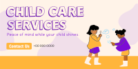 Playful Child Care Twitter Post Design